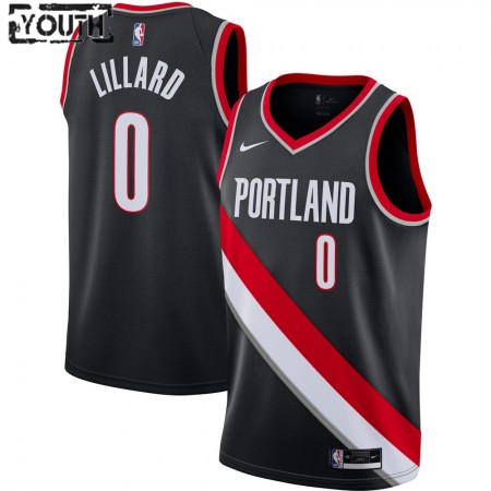 Maglia Portland Trail Blazers Damian Lillard 0 2020-21 Nike Icon Edition Swingman - Bambino
